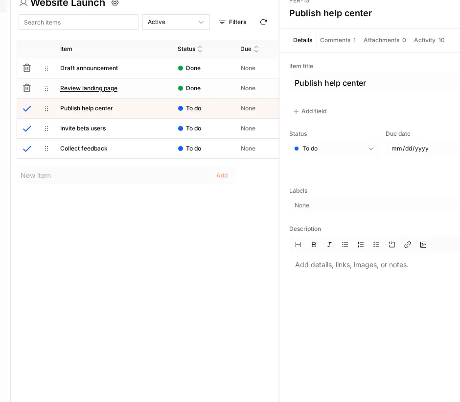A LFG List item editor showing the fields available on an item.